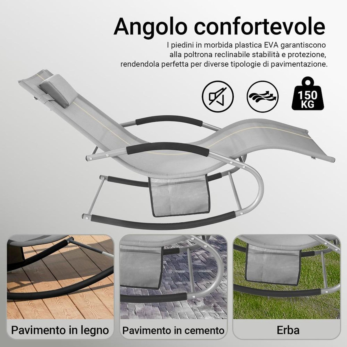 SOBUY SoBuy - Fauteuil À Bascule De Jardin pliable - Moderne - OGS28