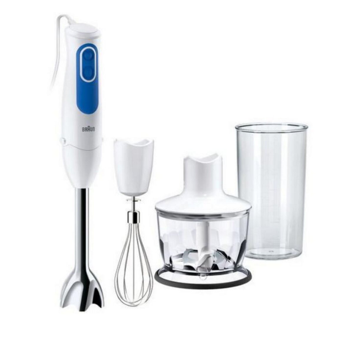 BRAUN Mixeur plongeant multifonction 700w blanc/bleu - mq3035 sauce