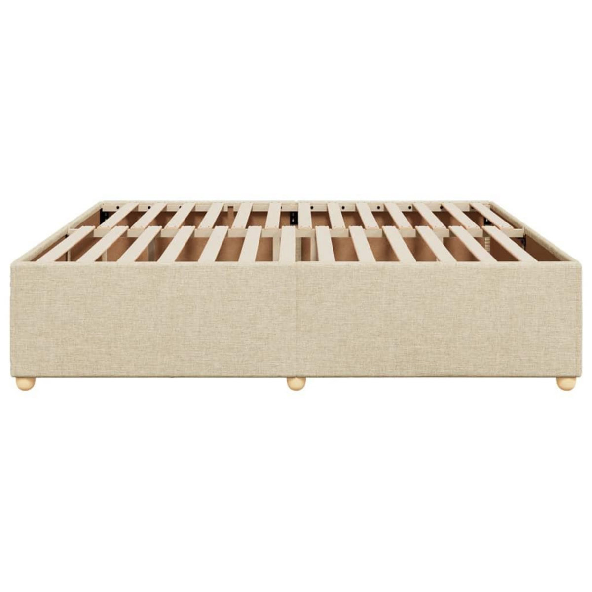 VIDAXL Cadre de lit sans matelas creme 200x200 cm tissu