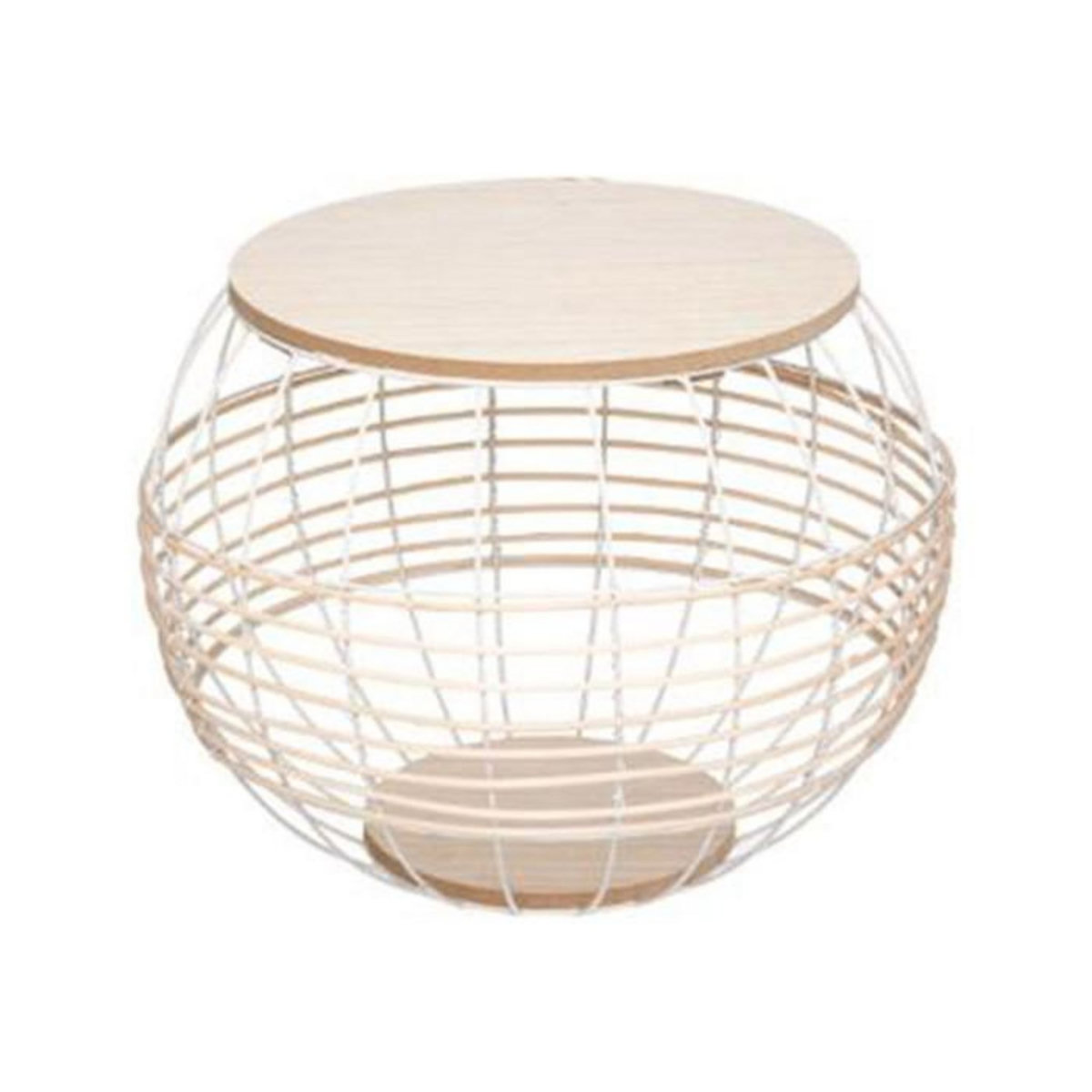 ATMOSPHERA Lot de 2 Tables d'Appoint Déco  Mety  50cm Blanc