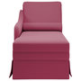 Voir la diapositive 4 : VIDAXL Fauteuil long avec traversin et accoudoir droit rouge bordeaux