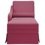 Voir la diapositive 4 : VIDAXL Fauteuil long avec traversin et accoudoir droit rouge bordeaux