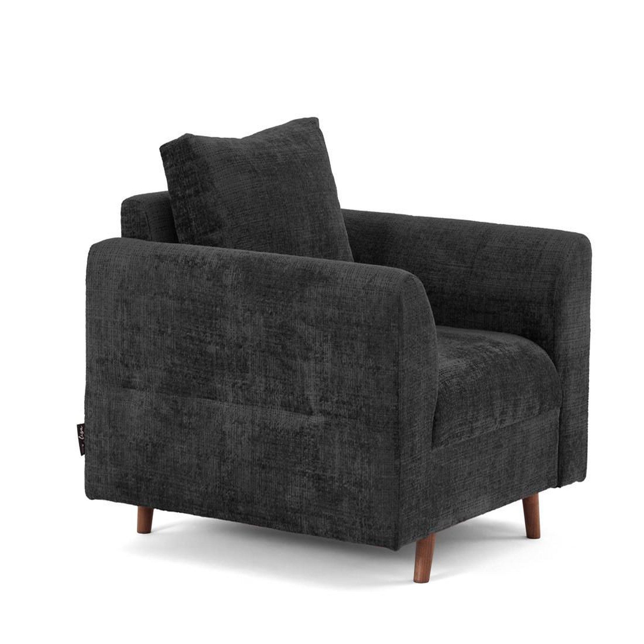 Voir la diapositive 3 : LISA DESIGN Rune - fauteuil en velours texturé