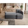 Voir la diapositive 4 : BEST MOBILIER Suzie - canapé d'angle droit 4 places convertible avec coffre en velours