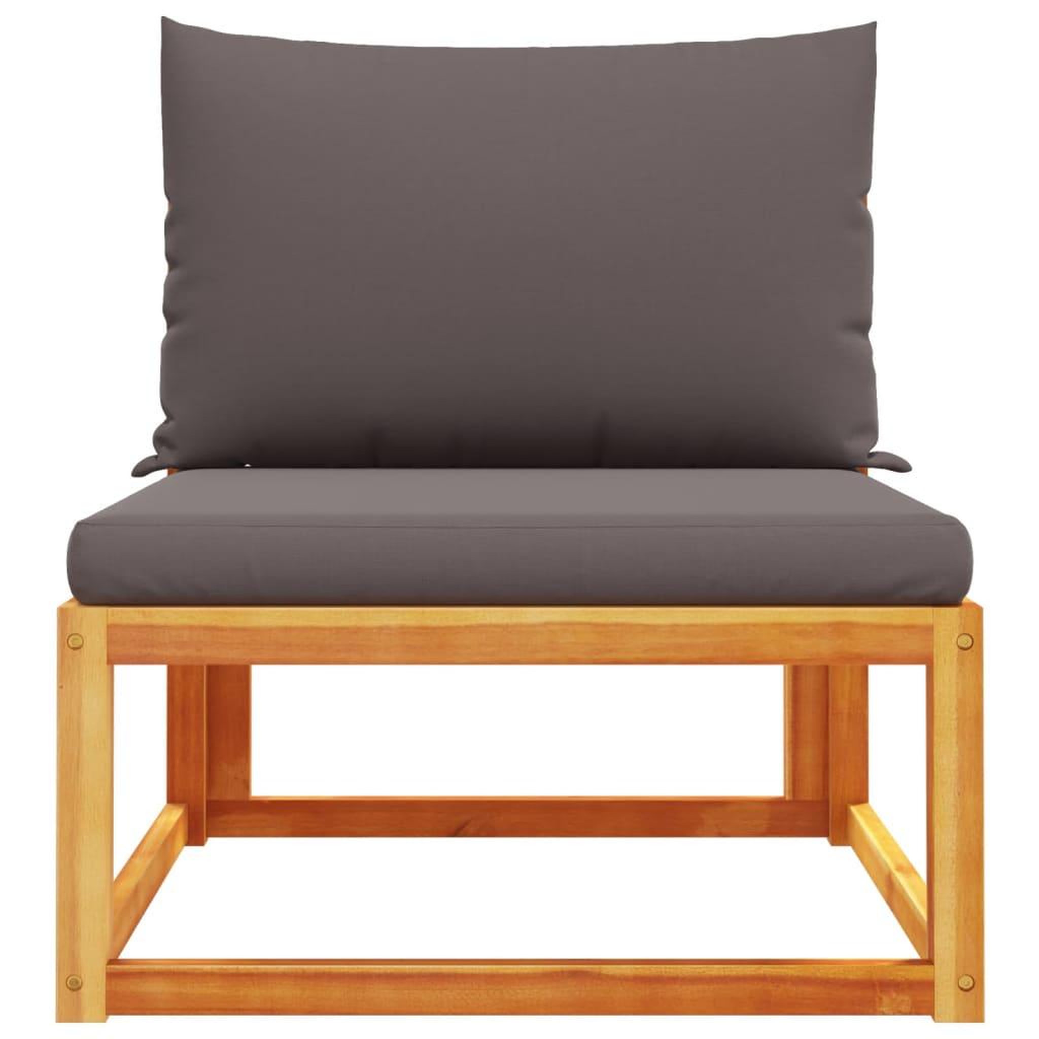 Voir la diapositive 4 : VIDAXL Canape de jardin sans accoudoirs coussins bois massif d'acacia