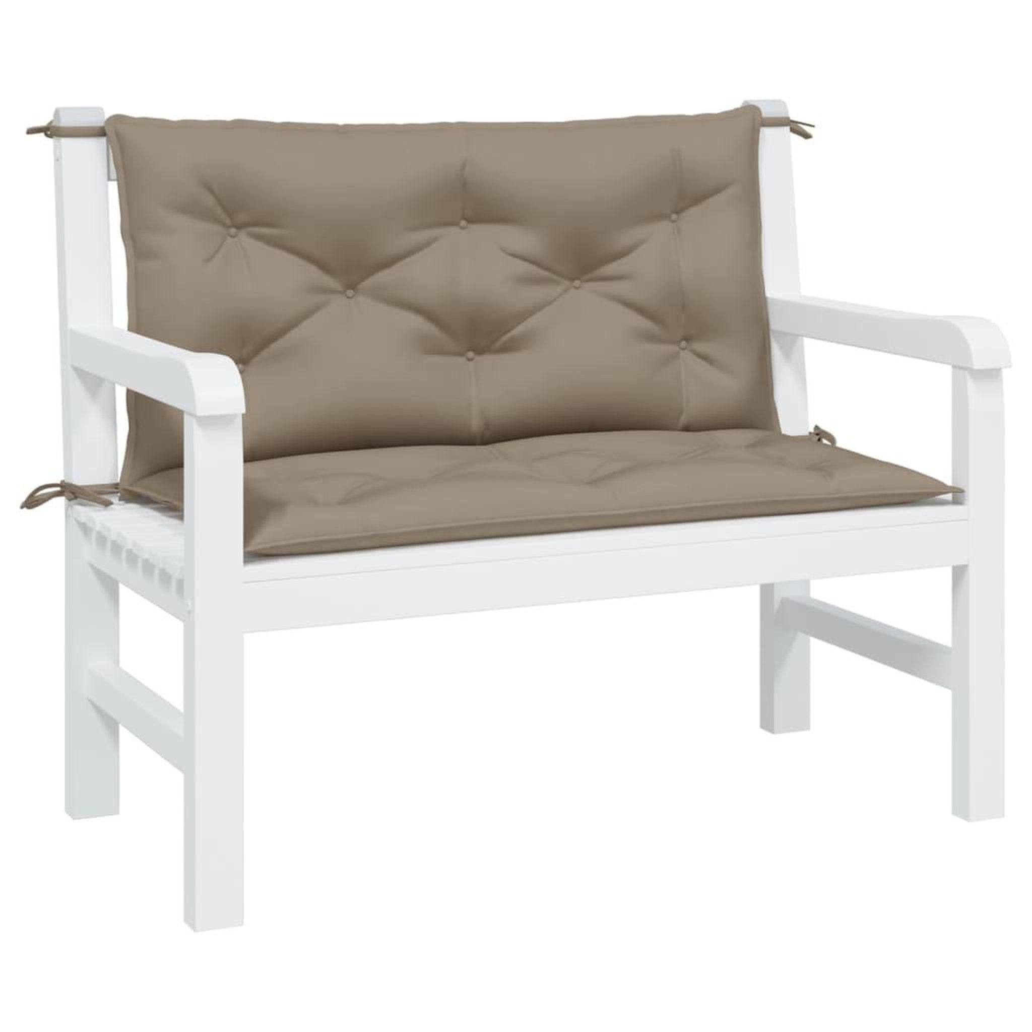 Voir la diapositive 3 : VIDAXL Coussins de banc jardin lot de 2 taupe 100x50x7 cm tissu Oxford