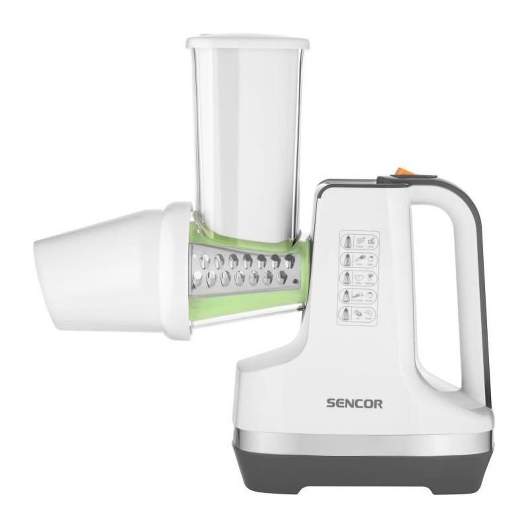 Voir la diapositive 5 : SENCO Trancheuse et râpe - SENCOR - SSG 4500WH - 150 W - Blanc