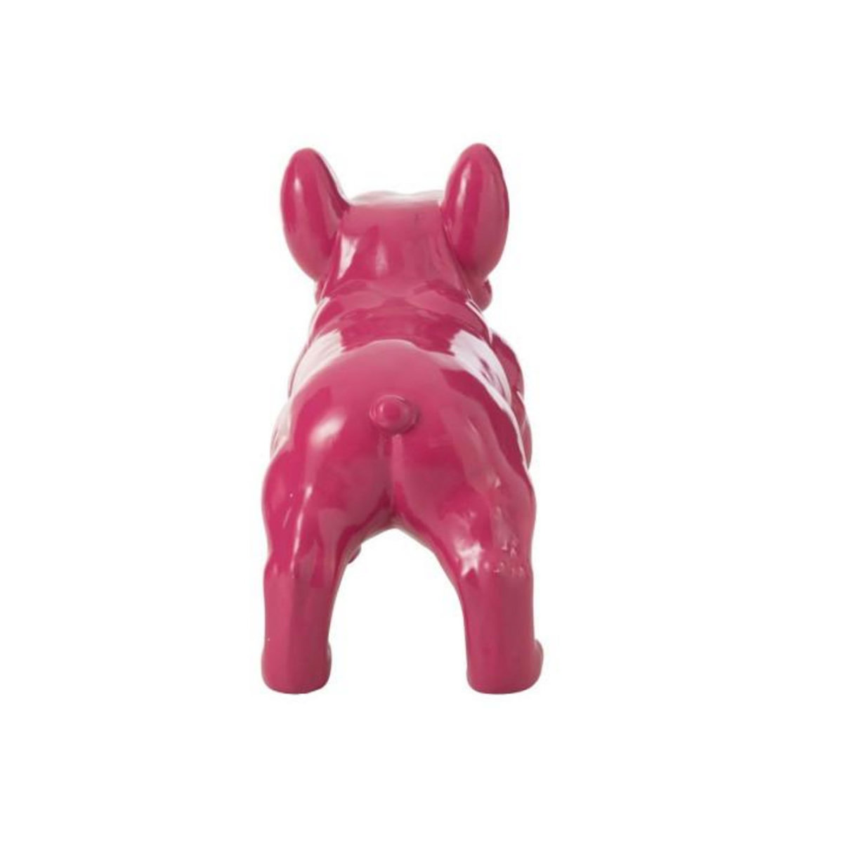 Paris Prix Statue Déco  Bulldog  88cm Fuchsia
