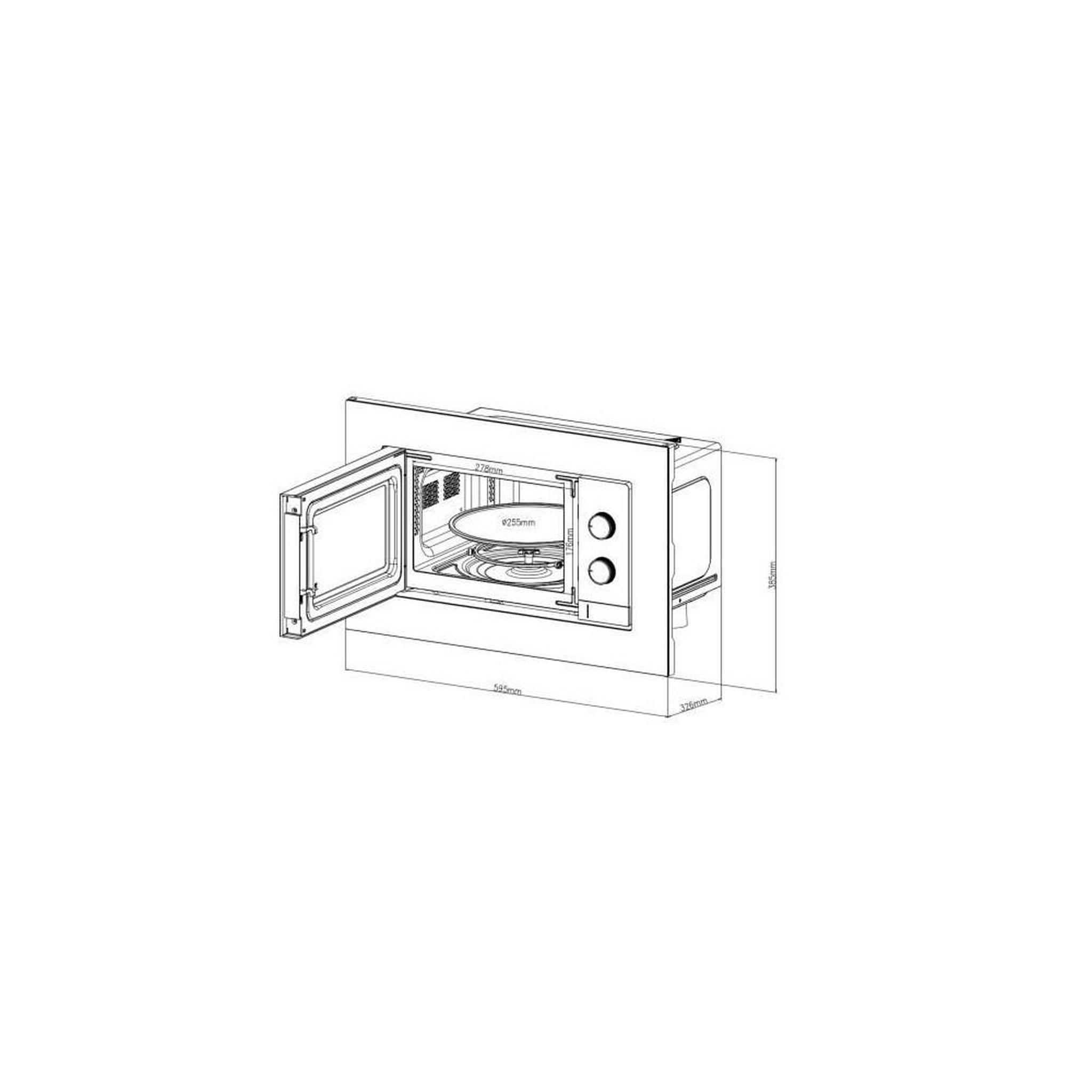 Voir la diapositive 4 : CONTINENTAL EDISON Micro-ondes encastrable - CONTINENTAL EDISON - CEMO20EBM2 - 1280 W - L59,5xH38,5xP35,3 cm - 20L - Noir