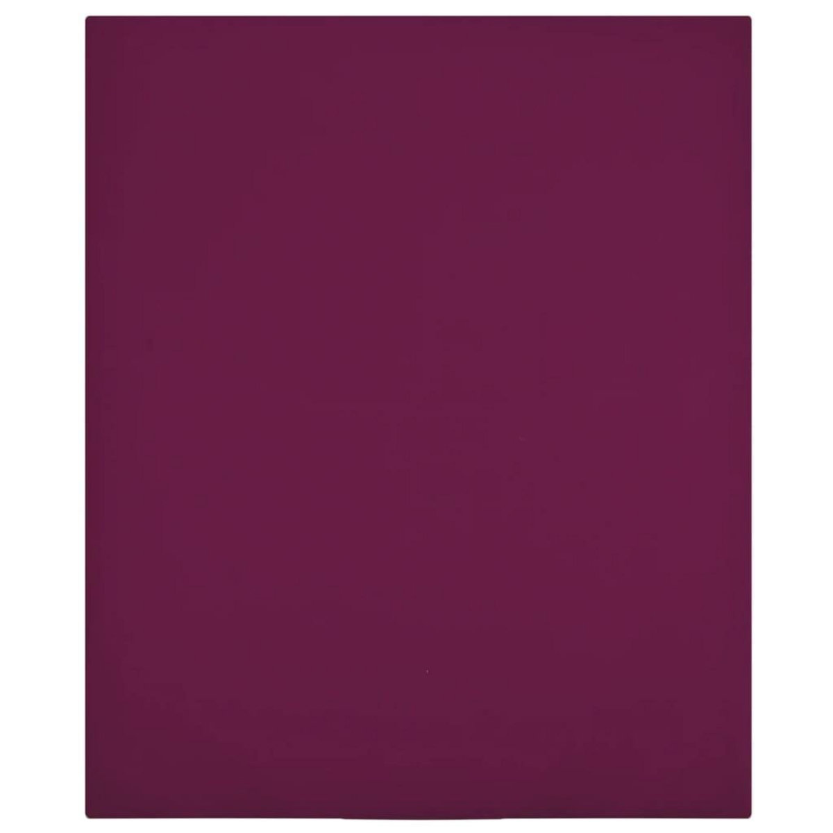 VIDAXL Draps-housses Jersey 2 pcs Bordeaux 100x200 cm Coton