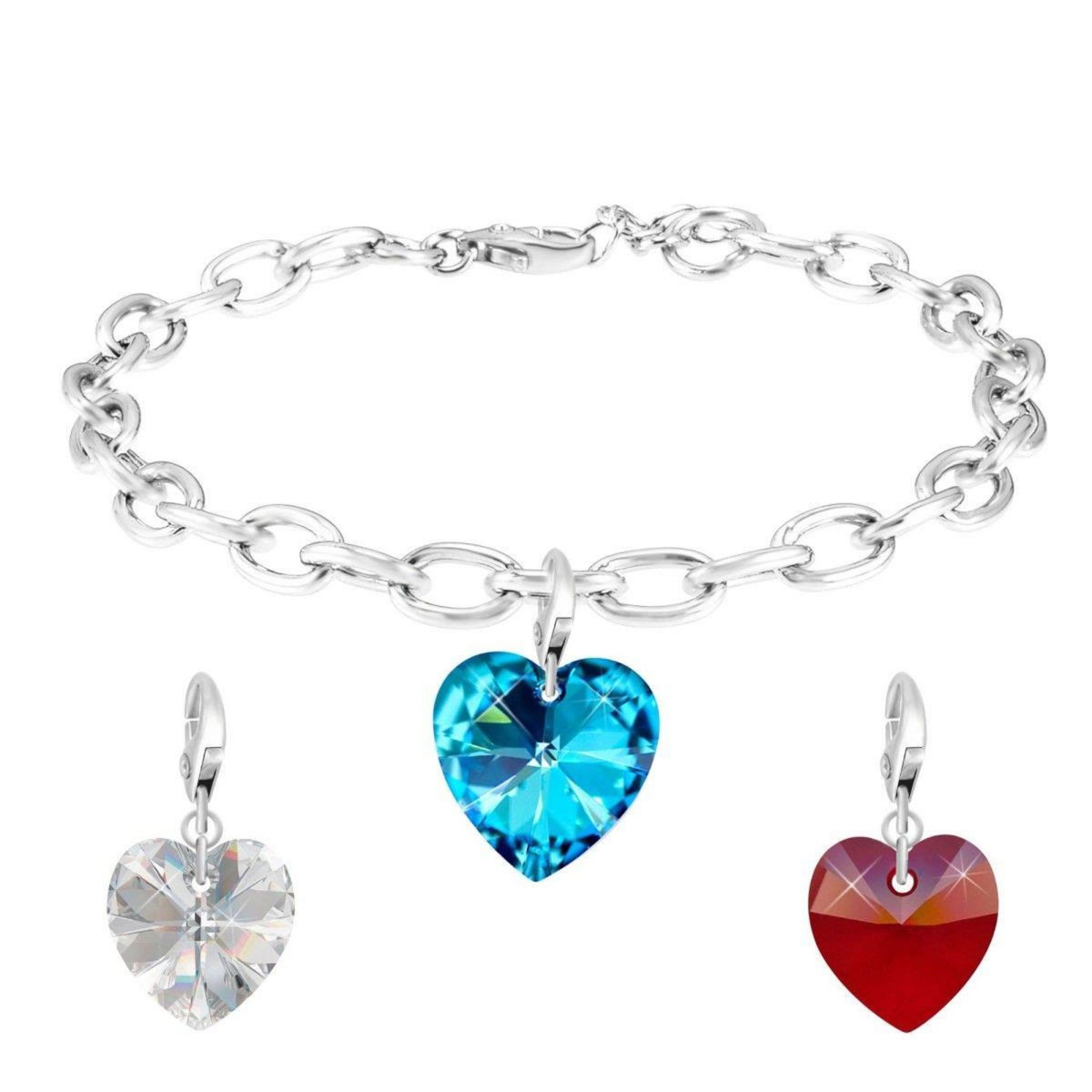 SC CRYSTAL Bracelet cœur par SC Crystal® et 2 charms