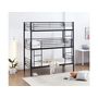 Voir la diapositive 2 : Habitat et Jardin Lit superposé en métal triple  HAVIN  - 90 x 190 cm - Noir