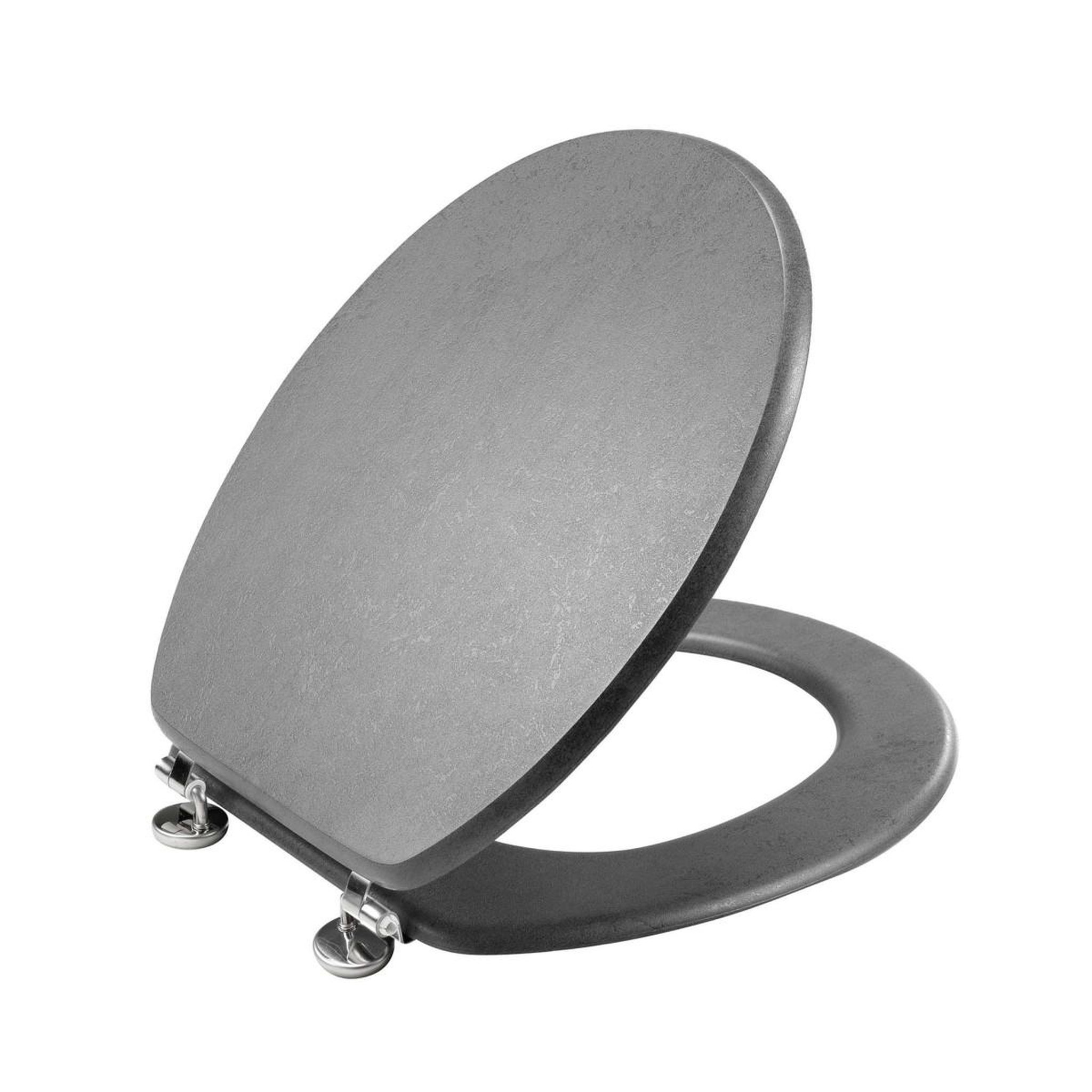 Voir la diapositive 3 : Douceur d'Intérieur Abattant wc effet béton  alium  46cm gris