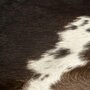 VIDAXL Tapis en peau de vache veritable Noir 150 x 170 cm