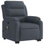 Voir la diapositive 4 : VIDAXL Fauteuil inclinable de massage electrique gris fonce velours