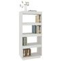 Voir la diapositive 4 : VIDAXL Bibliotheque/Separateur de piece Blanc 60x35x135 cm Pin massif