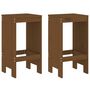 Voir la diapositive 2 : VIDAXL Tabourets lot de 2 marron miel 40x36x75 cm bois massif de pin