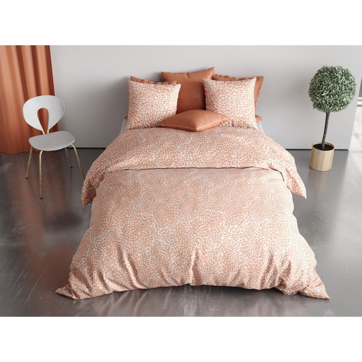 Les Ateliers du Linge Parure housse de couette 100%polyester 60gsm, lantana