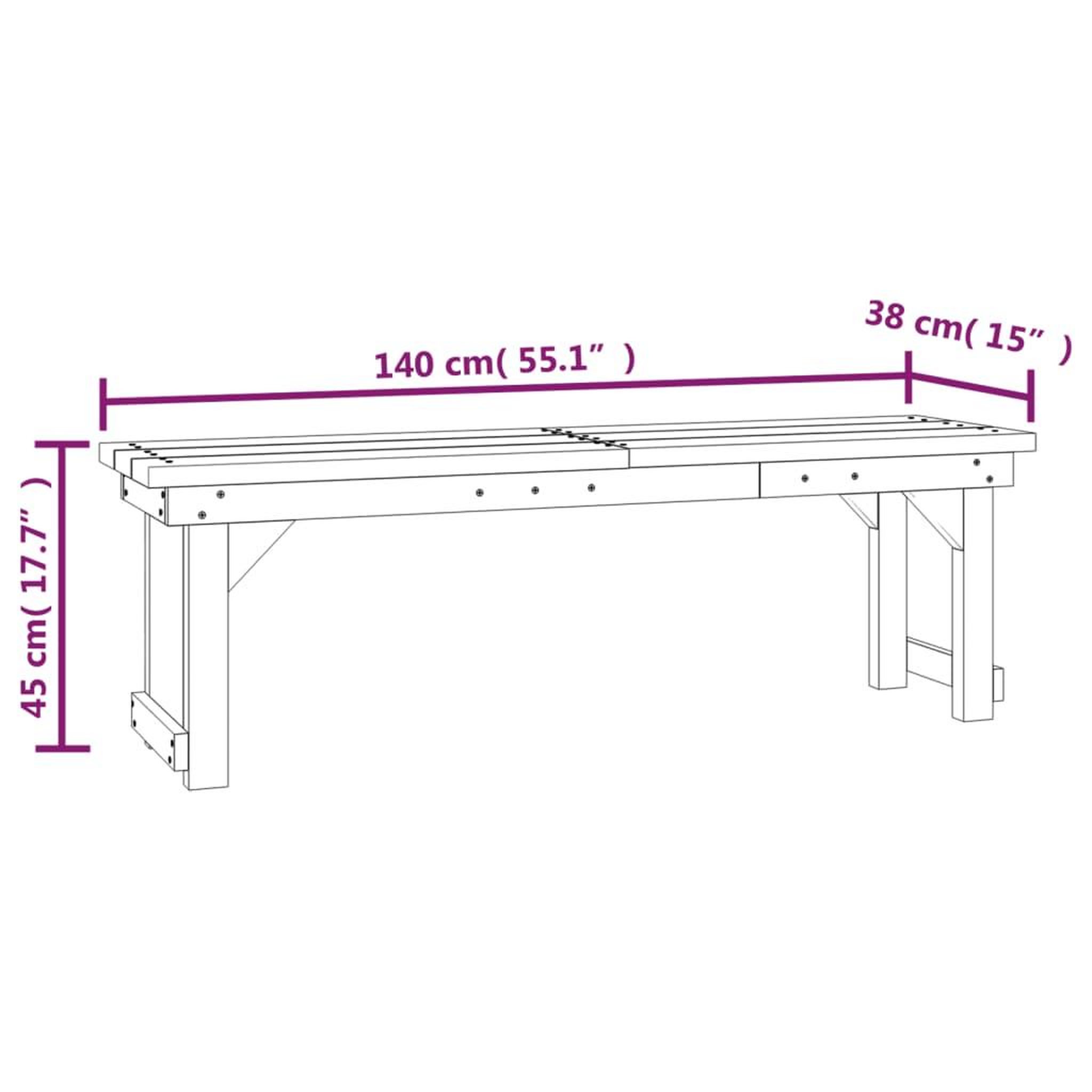 Voir la diapositive 6 : VIDAXL Ensemble a manger de jardin 3 pcs bois de pin impregne