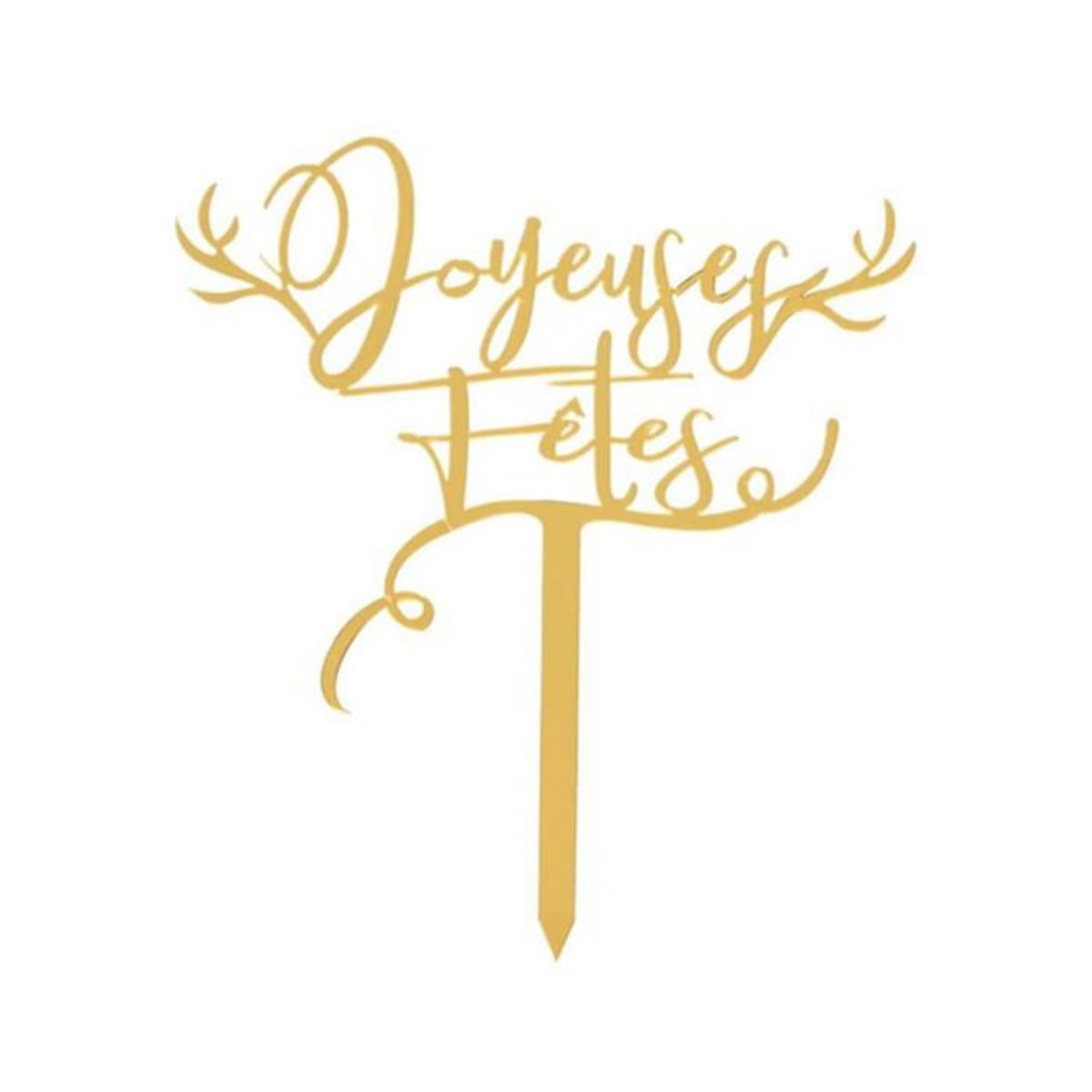 FIVE Lot de 4 Décorations de Gâteaux  Noël  13cm Multicolore