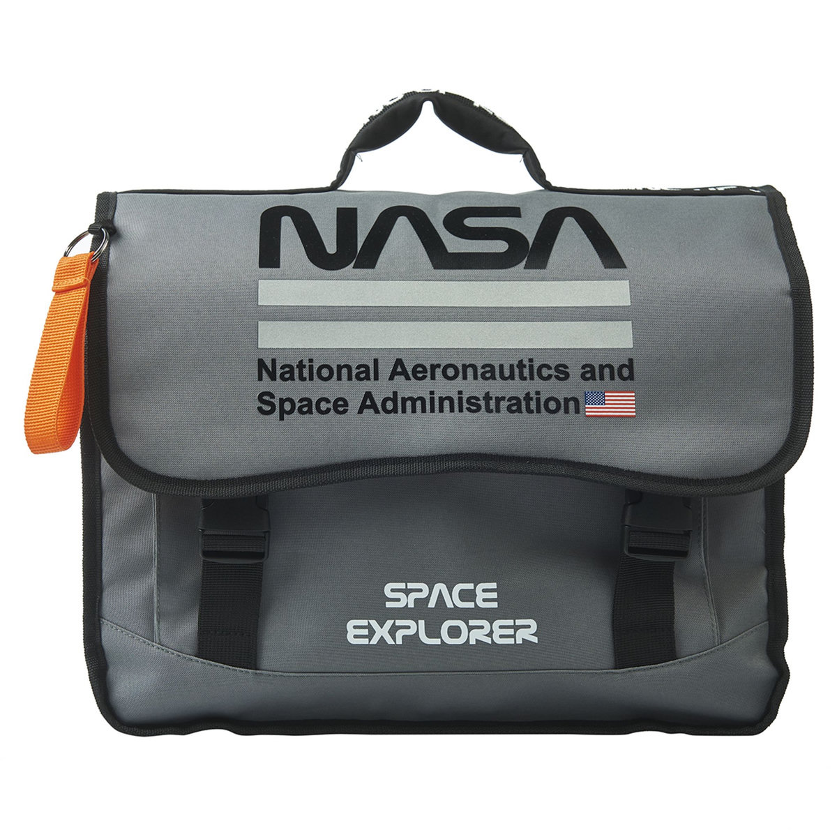 NASA Cartable 38 cm CP/CE1/CE2 gris NASA