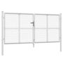 Voir la diapositive 2 : VIDAXL Portal de jardin maille argente 300x175 cm acier galvanise