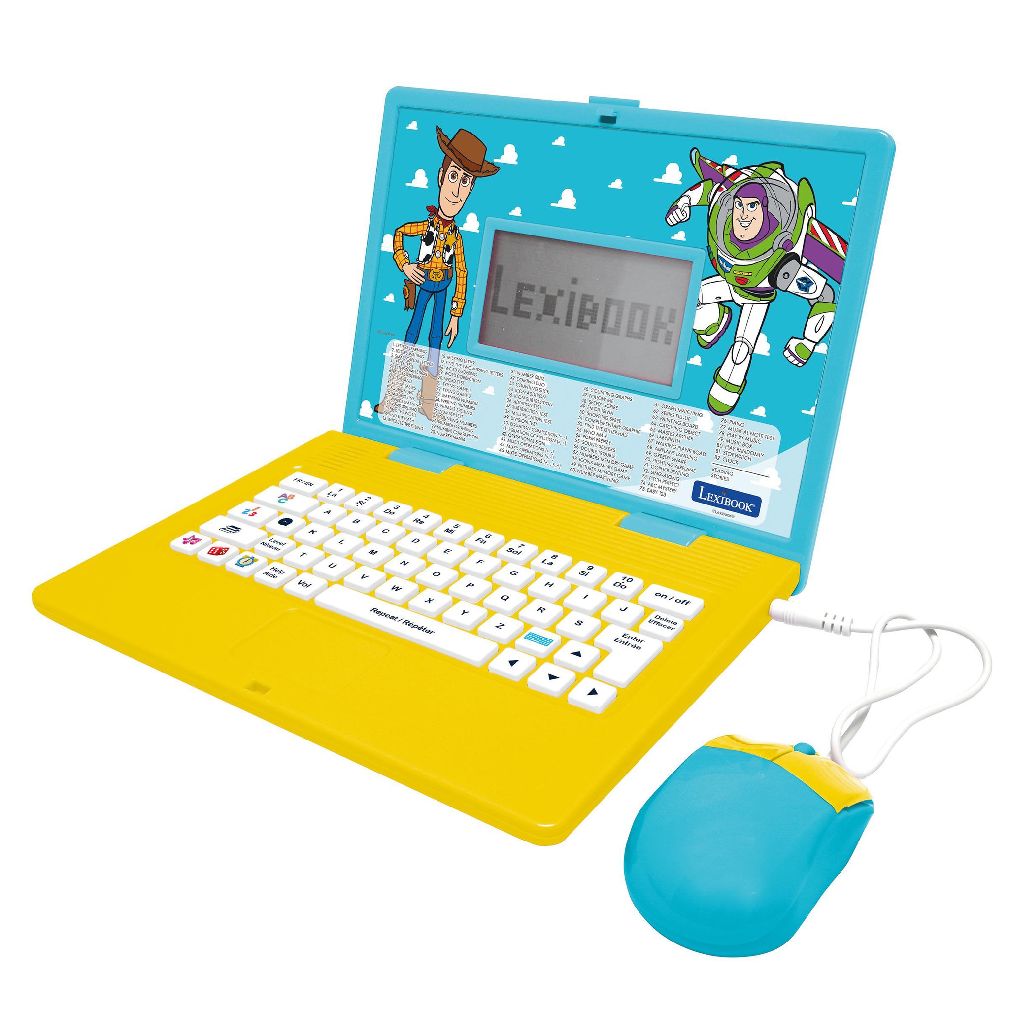 Lexibook Ordinateur éducatif bilingue avec 164 activités au design Toy Story (EN/FR)