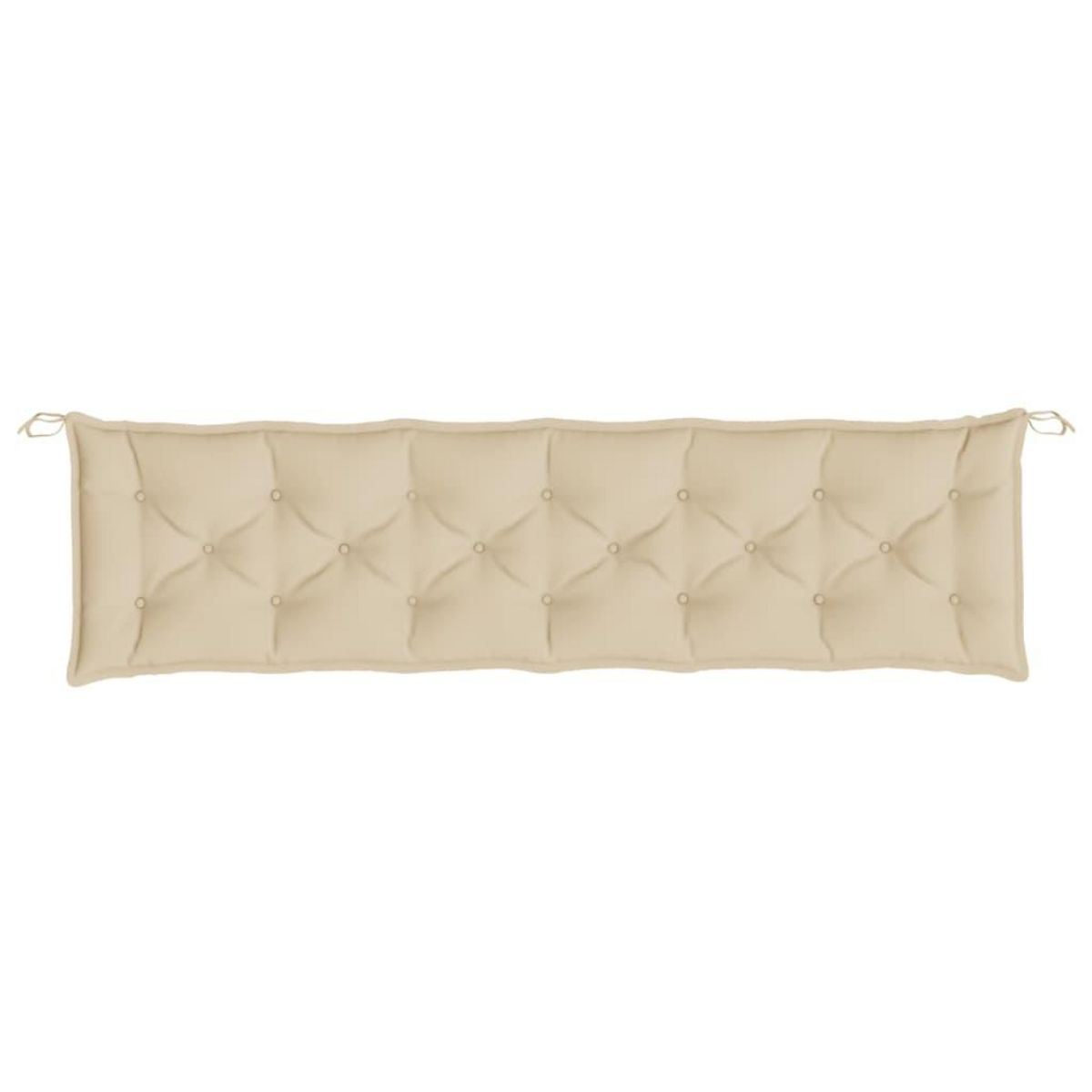 VIDAXL Coussins de banc jardin lot de 2 beige 200x50x7 cm tissu Oxford