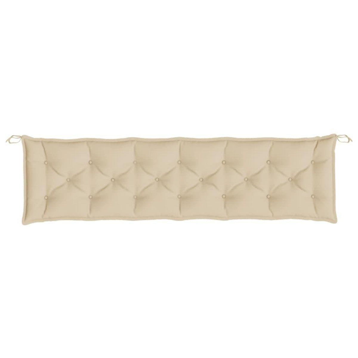 VIDAXL Coussins de banc jardin lot de 2 beige 200x50x7 cm tissu Oxford