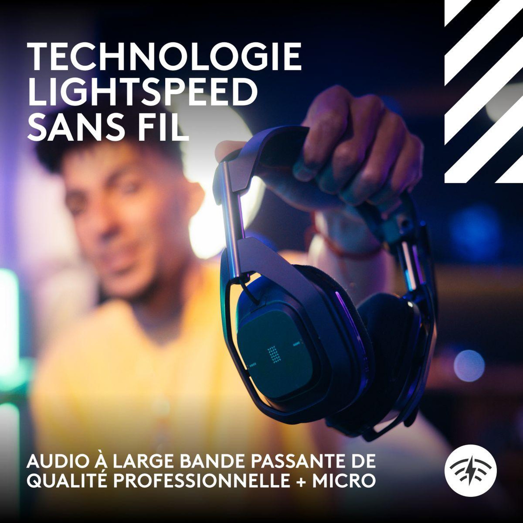Voir la diapositive 4 : Logitech Casque gamer G Astro A50 X LIGHTSPEED Noir