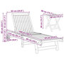 Voir la diapositive 6 : VIDAXL Chaise longue avec table bois massif d'acacia