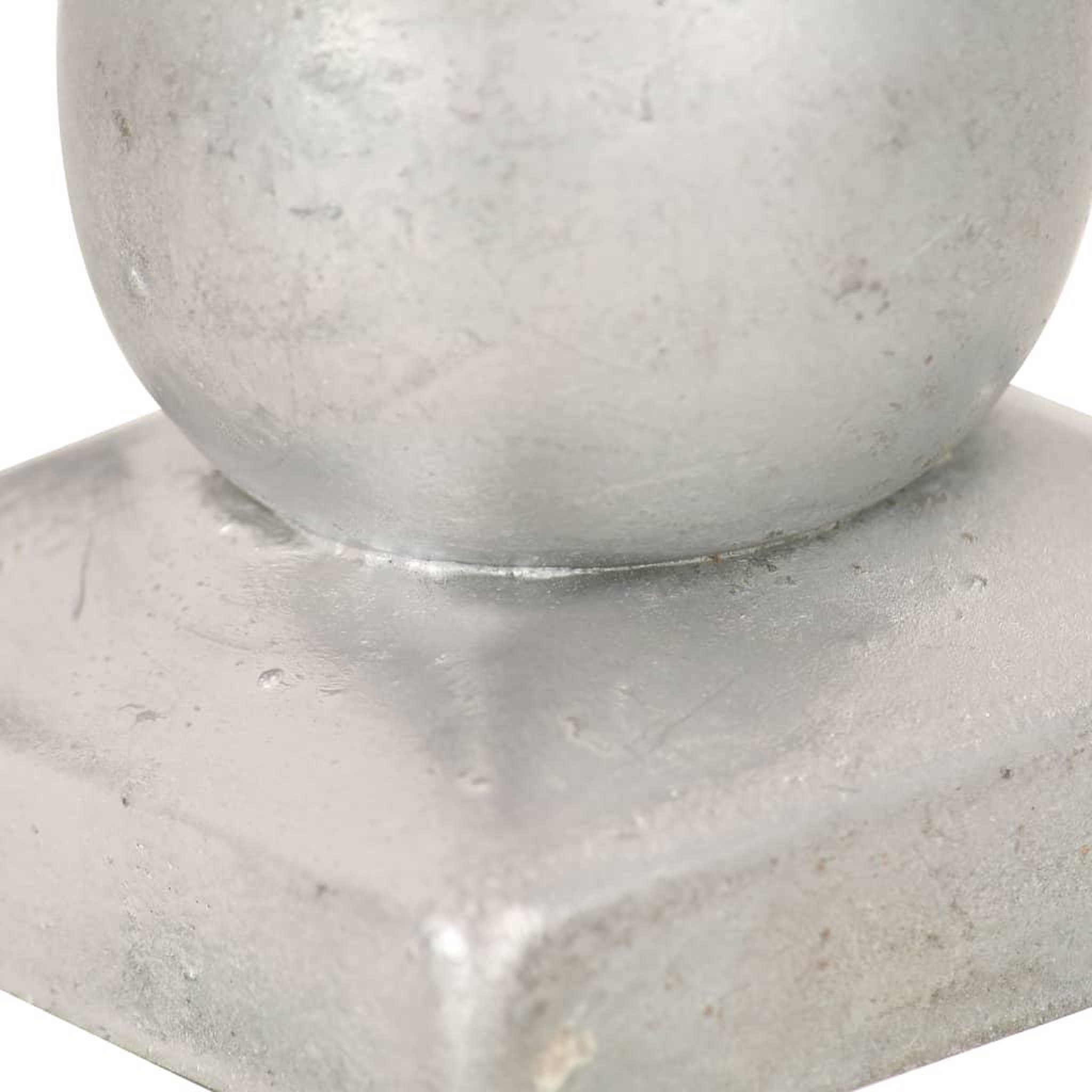 Voir la diapositive 5 : VIDAXL Bouchons de poteau 6 pcs globe final metal galvanise 101x101 mm