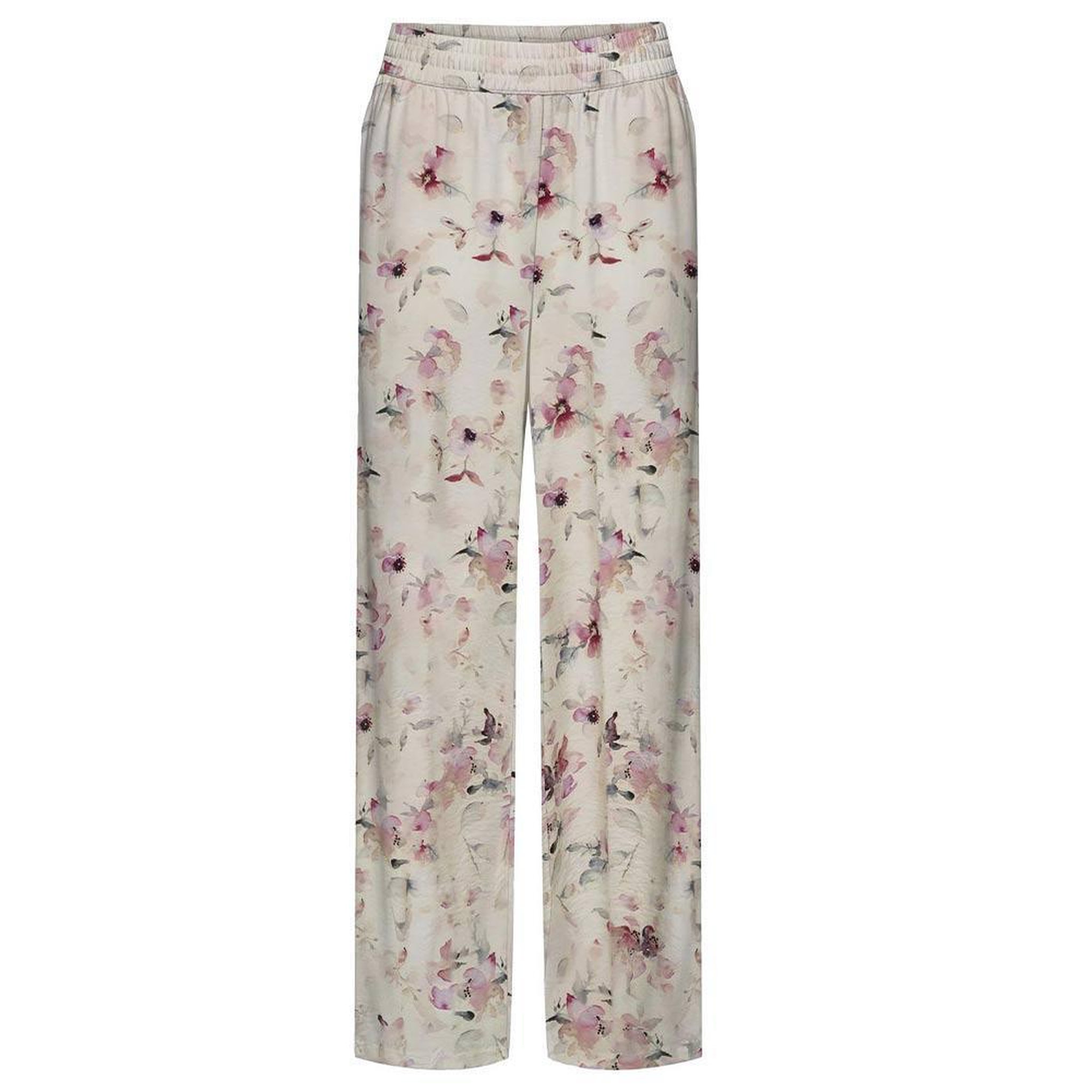 JACQUELINE DE YONG Pantalon Imprimé Blanc/Rose fluide Femme JDY Pant-cloud Dancer. Coloris disponibles : Blanc