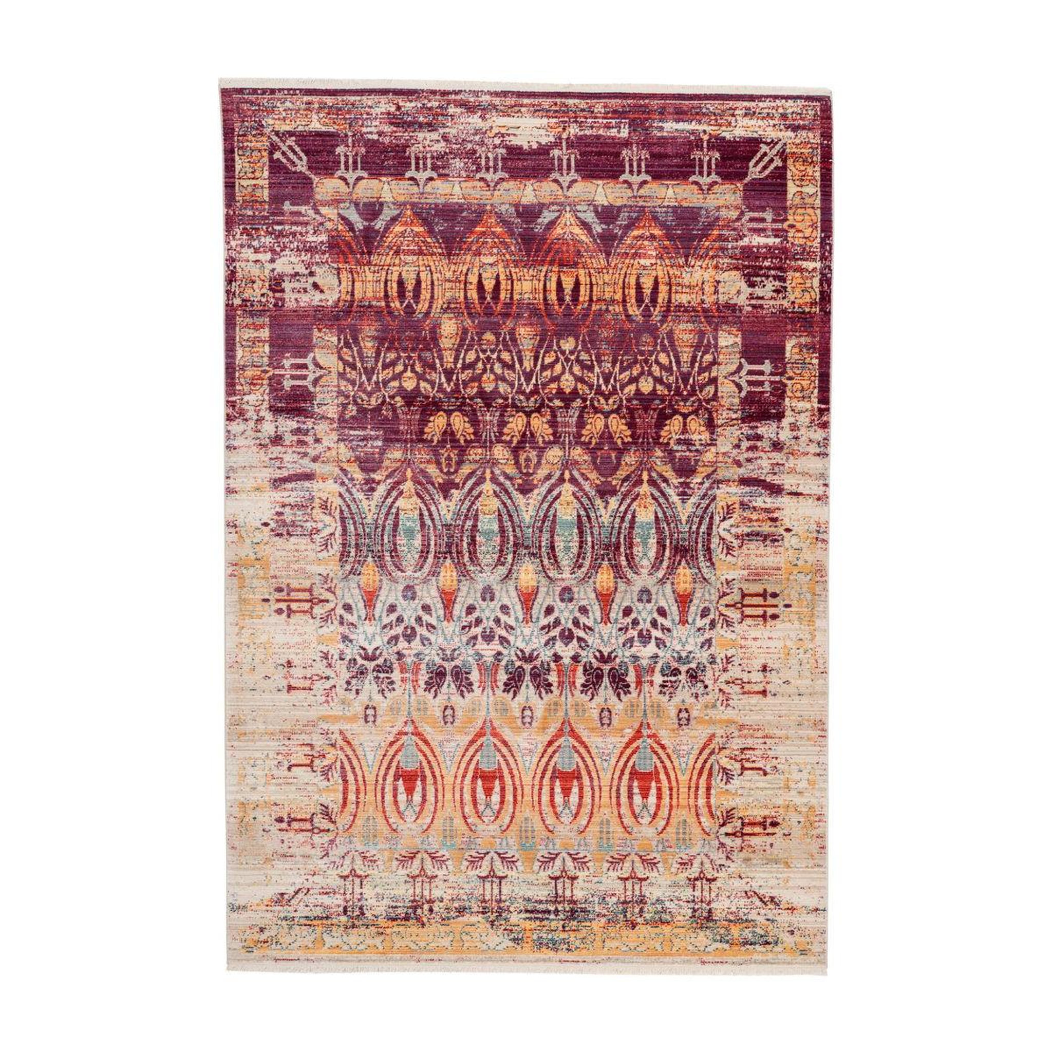 Paris Prix Tapis vintage à franges  baroque iv  multicolore. Coloris disponibles : Multicolore
