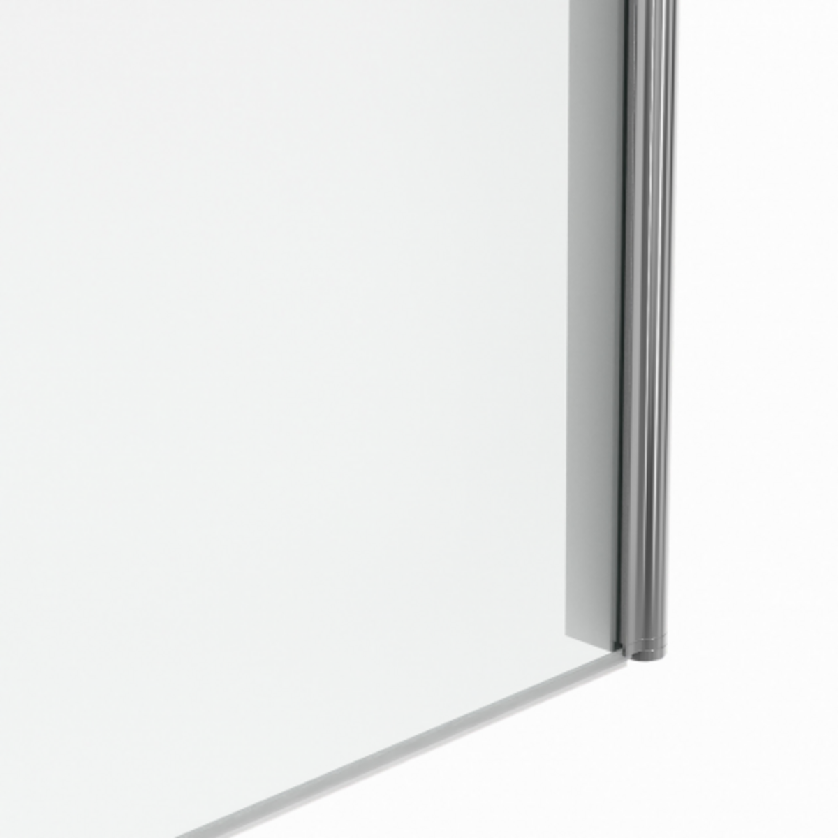 ID MARKET Pare baignoire 1 volet 70x120 cm avec profilé en aluminium argenté