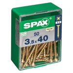 CENTRALE BRICO Lot de 50 vis acier tête fraisée pozidriv SPAX, Diam.3.5 mm x L.40 mm