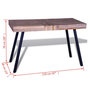 Voir la diapositive 6 : VIDAXL Table Teck recycle