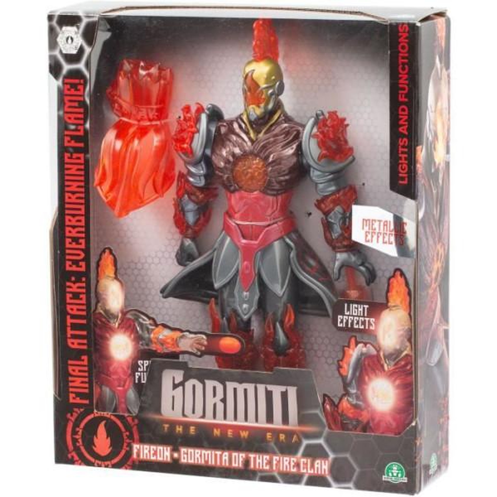 MARKET24 Figurine articulée - GORMITI - Gormiti avec attaque lumineuse Feu - Fireon - 27 cm - a partir de 4 ans - GRV073