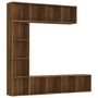 Voir la diapositive 2 : VIDAXL Ensemble bibliotheque/meuble TV 3 pcs Chene marron 180x30x180cm