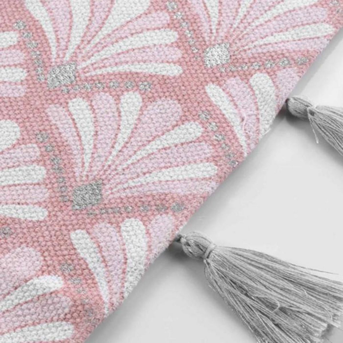 Paris Prix Tapis Déco à Pompons  Art Chic  50x80cm Rose