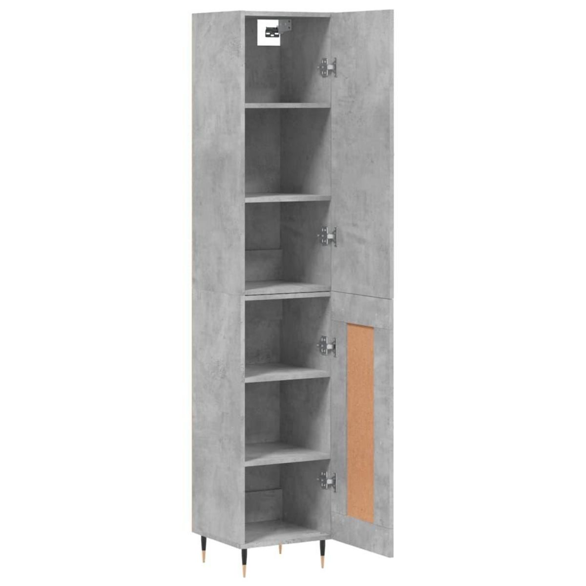 VIDAXL Buffet haut Gris beton 34,5x34x180 cm Bois d'ingenierie
