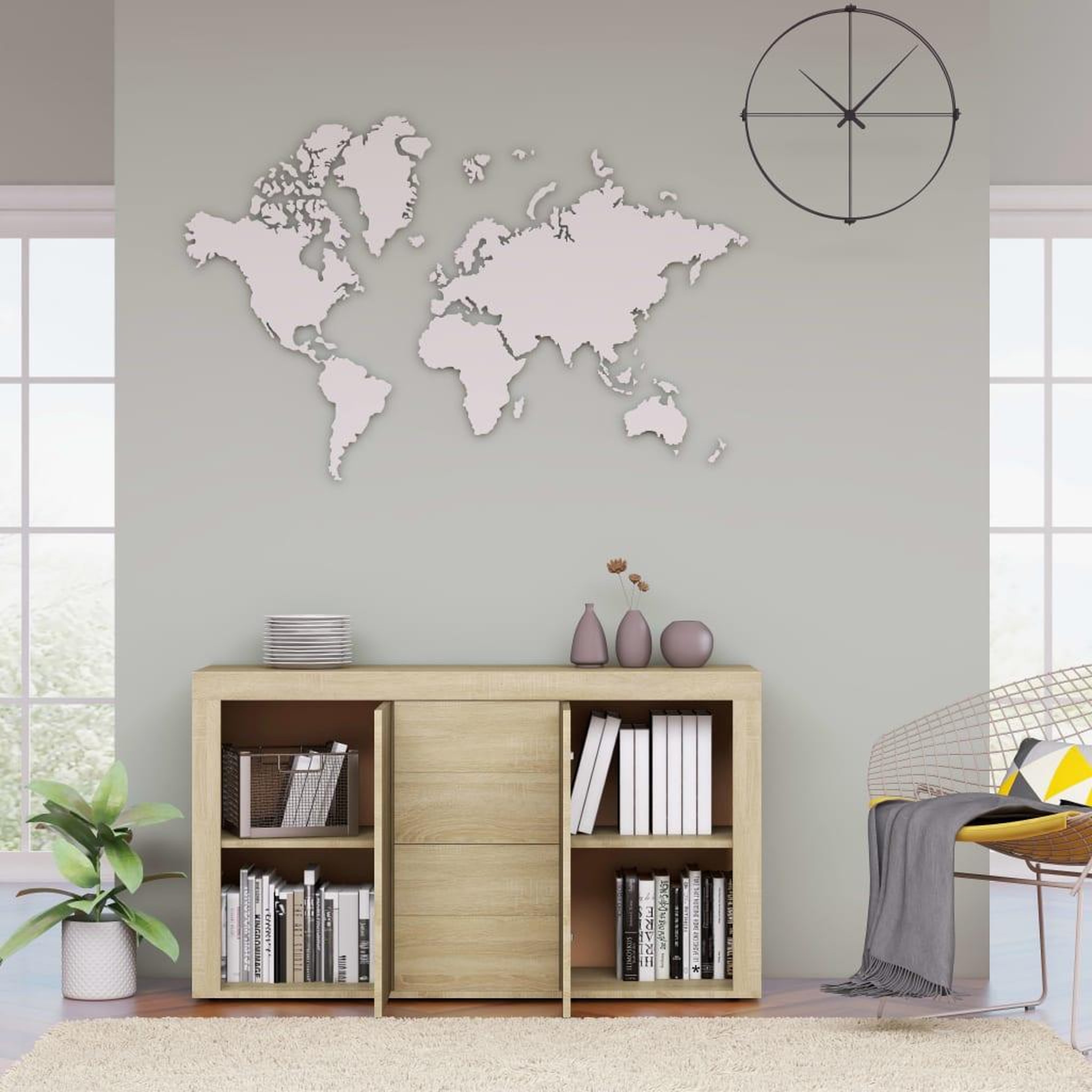 Voir la diapositive 3 : VIDAXL Buffet Chene sonoma 120x36x69 cm Bois d'ingenierie