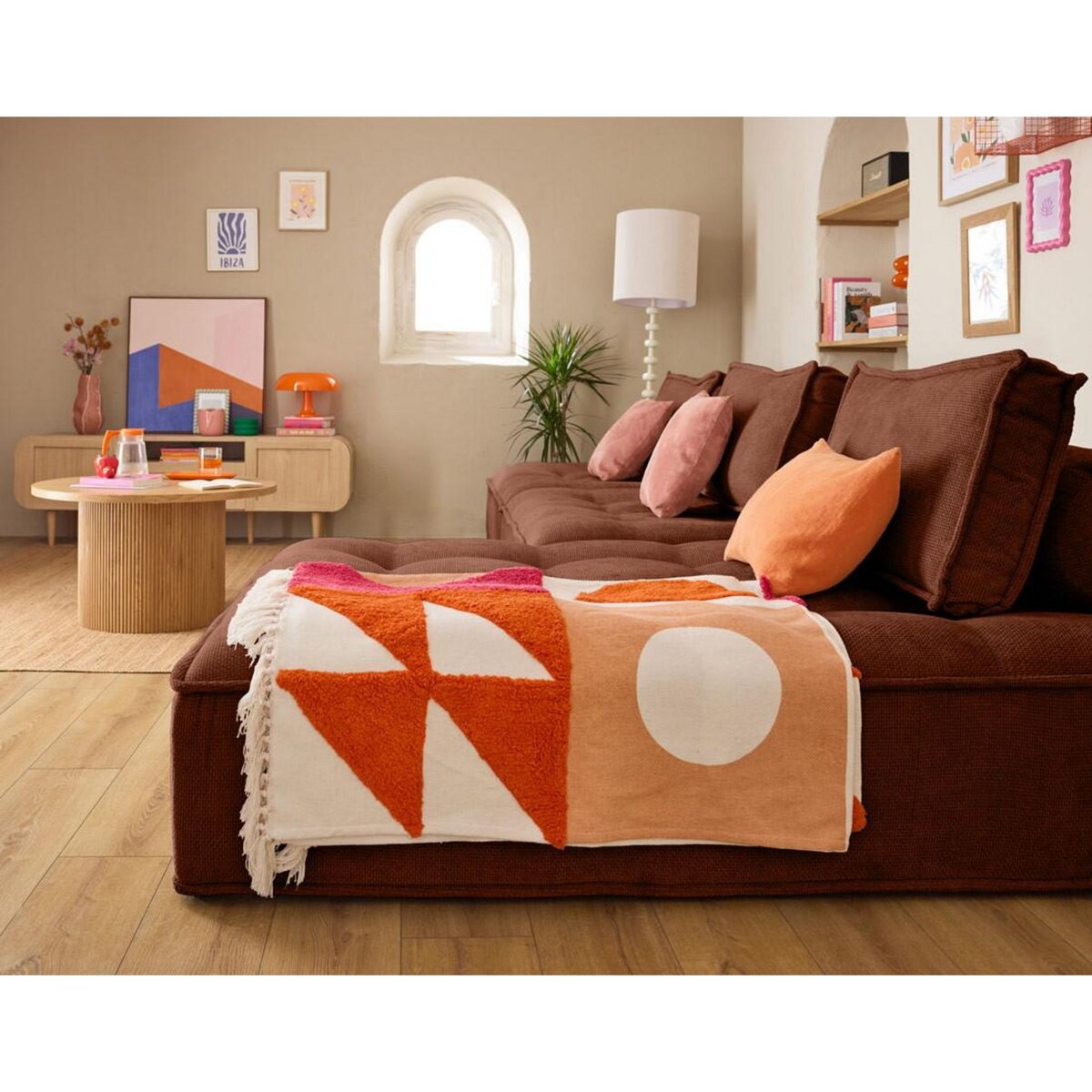 LISA DESIGN Marisol - module d'assise méridienne - velours texturé