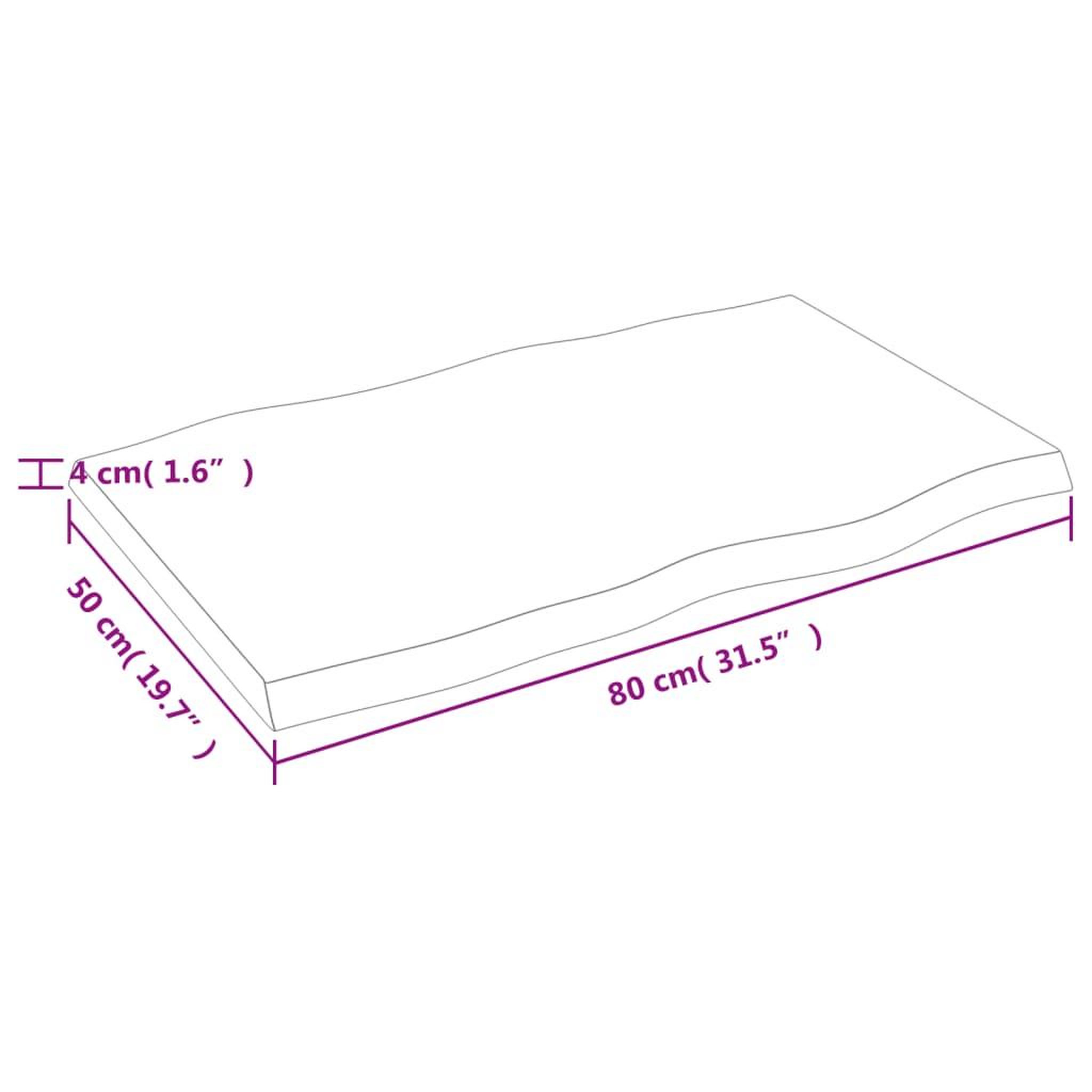 Voir la diapositive 6 : VIDAXL Dessus de table bois massif traite bordure assortie