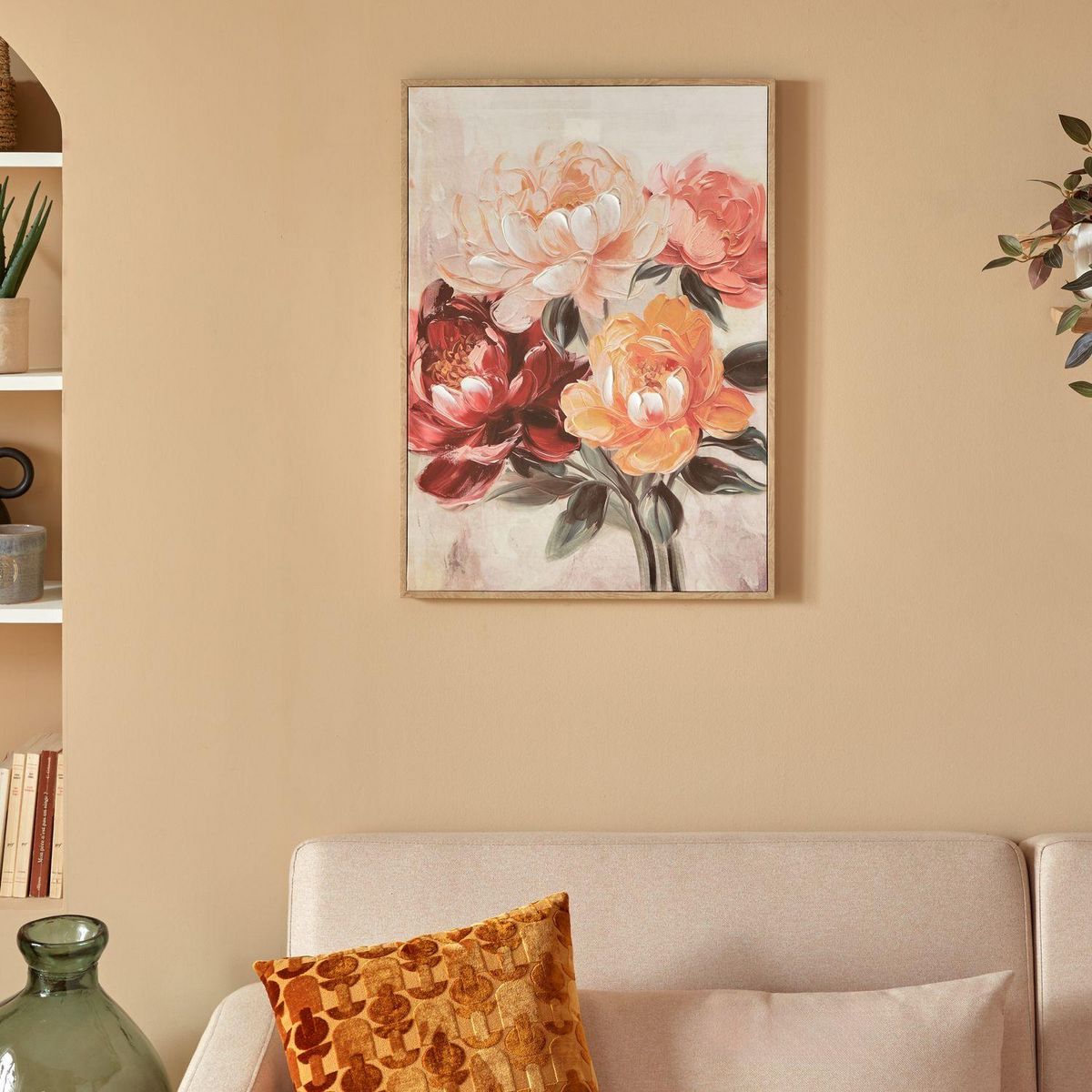 ATMOSPHERA Toile peinte encadrée OPHELIA - 52 x 72 cm - Multicolore