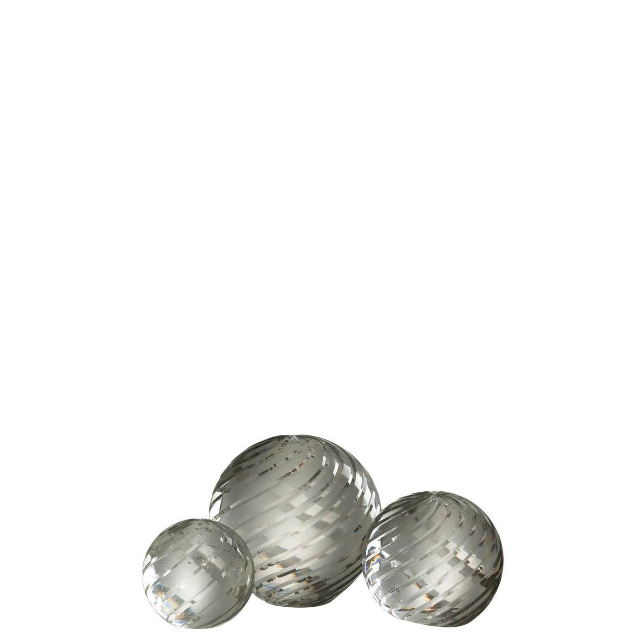 Voir la diapositive 2 : J-LINE Presse-papier en verre  onde  11cm transparent