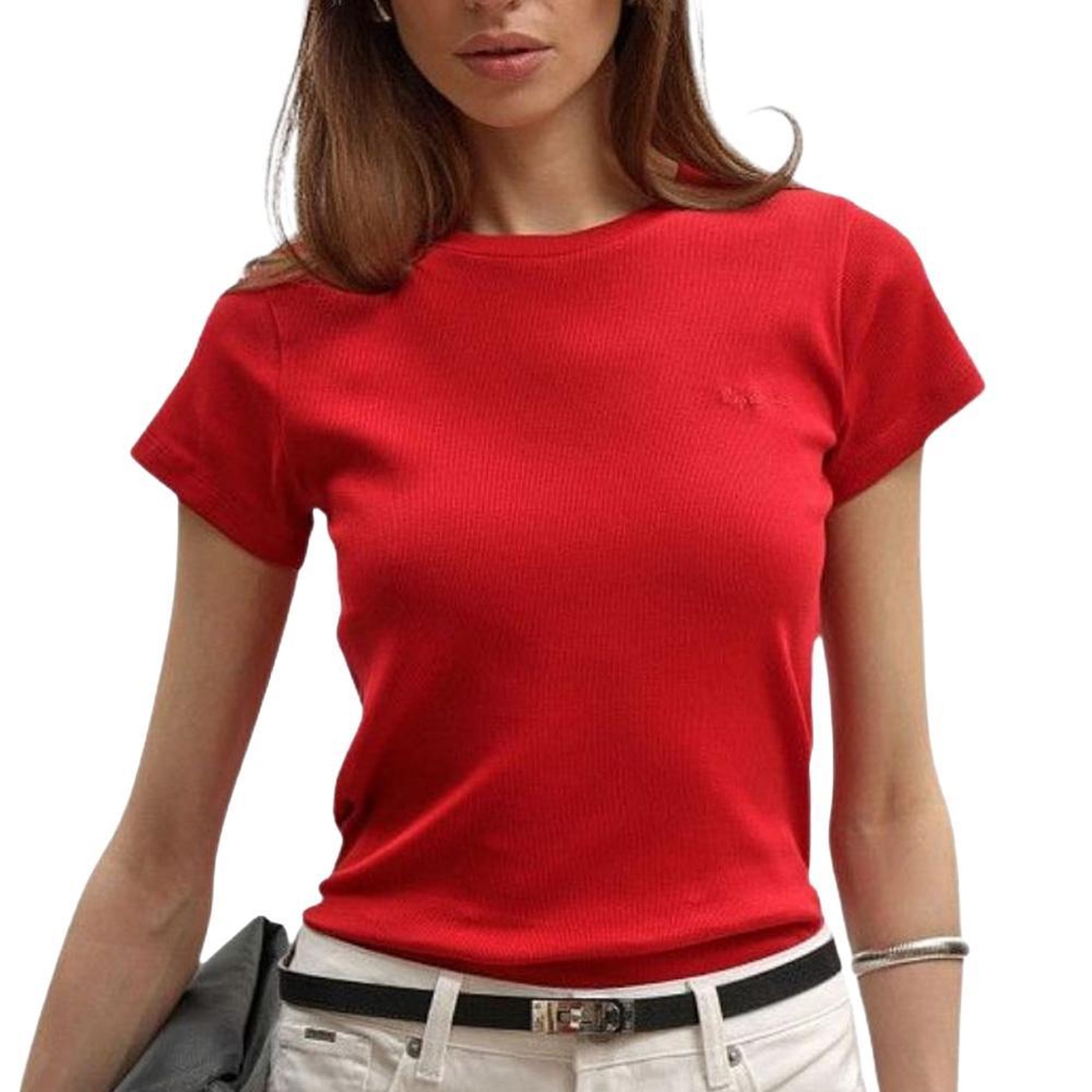 Pepe Jeans T-Shirt Rouge Femme Pepe jeans PL506037. Coloris disponibles : Rouge