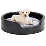 Voir la diapositive 1 : VIDAXL Lit pour chiens Noir et gris 69x59x19 cm Peluche et similicuir