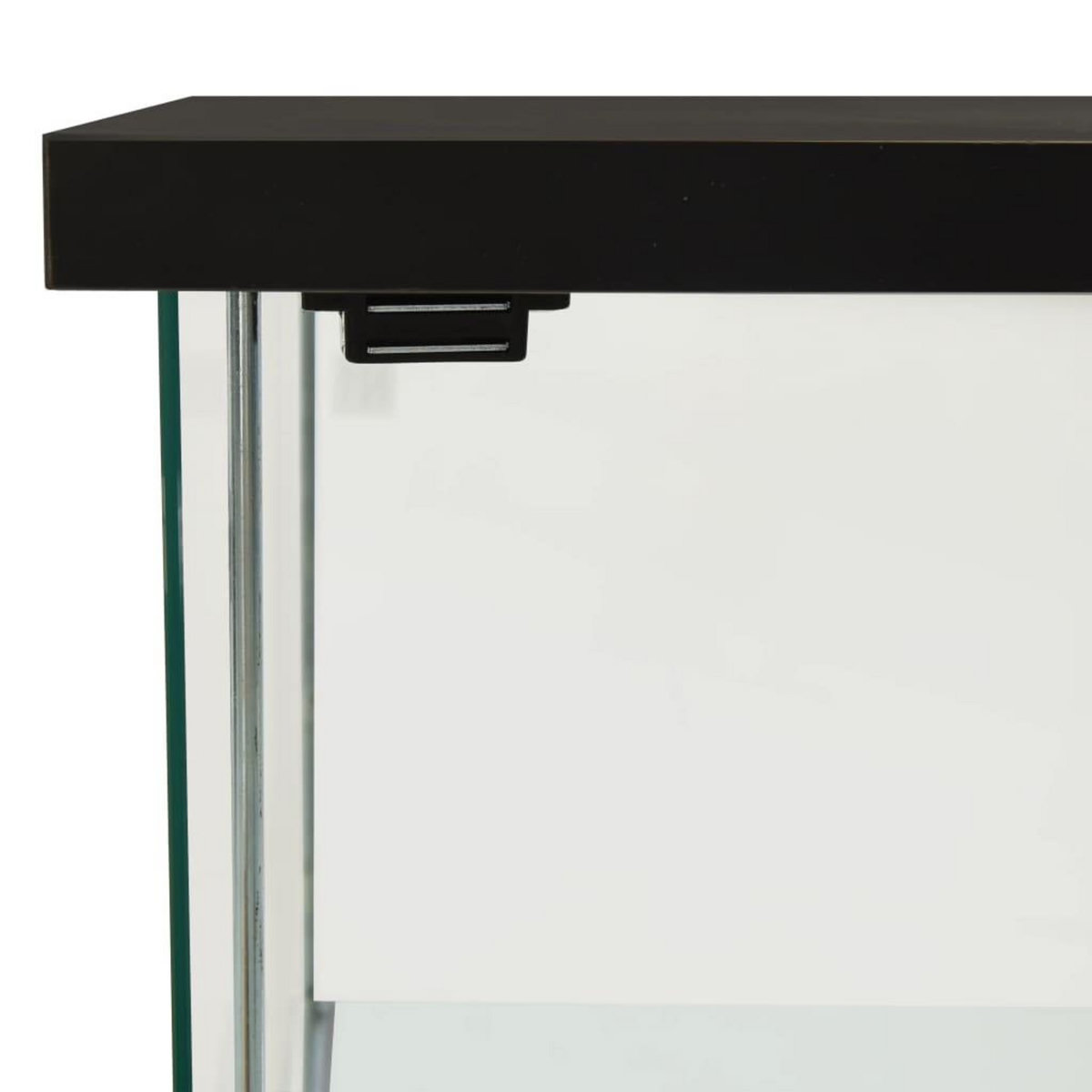 VIDAXL Armoire de rangement Verre trempe Noir