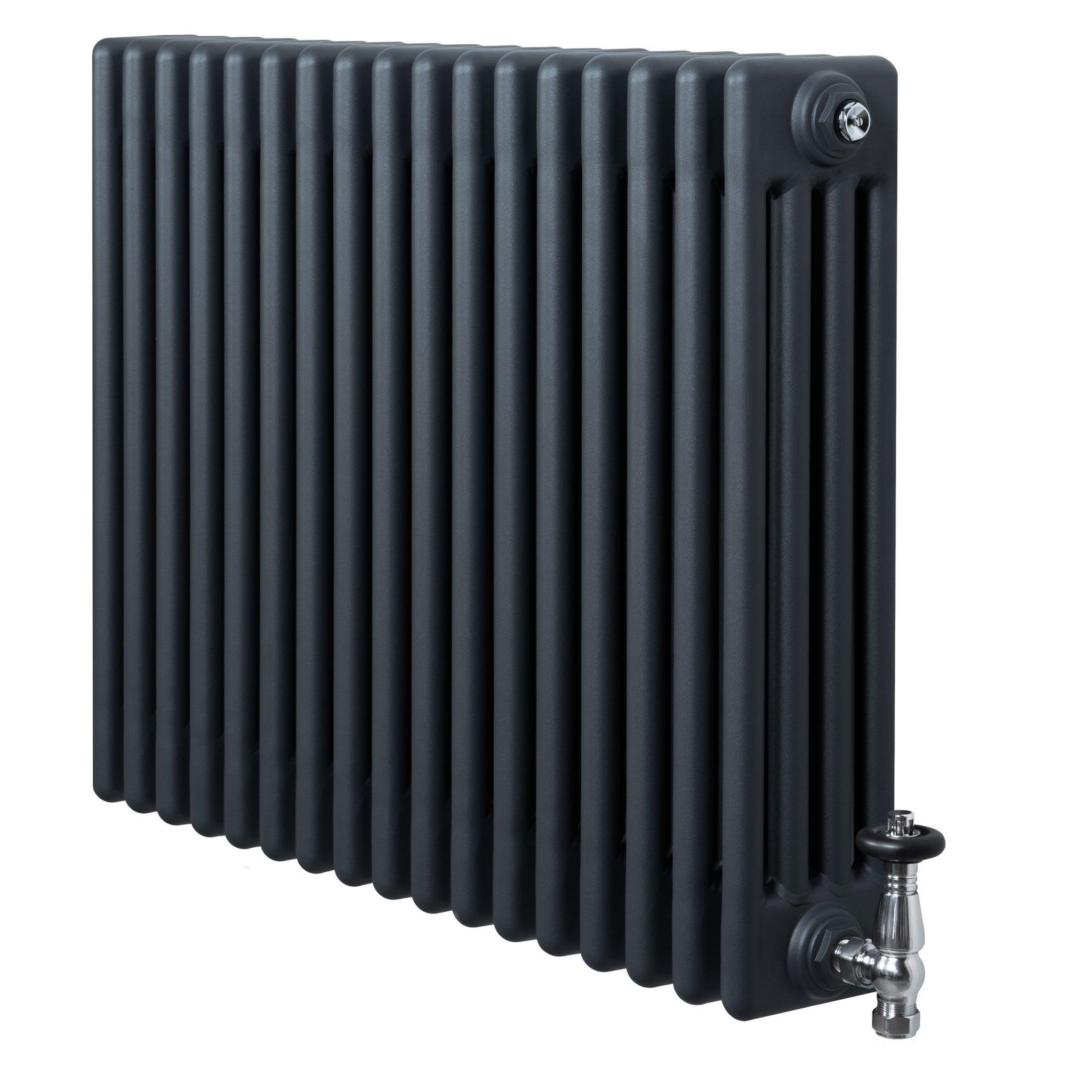 Voir la diapositive 1 : MONSTERSHOP Radiateur traditionnel à 4 colonnes & vannes - 600 x 785 mm